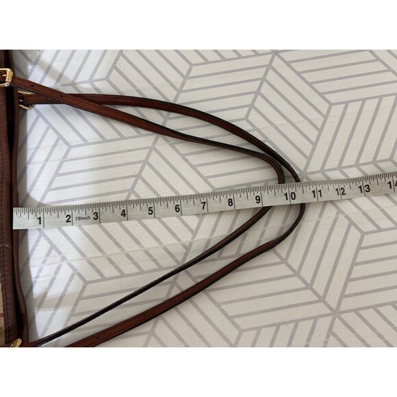 Burberry Beige Brown Leather Haymarket Check Canterbury Tote Shoulder Bag Italy - Picture 15 of 16